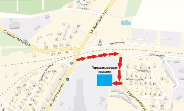 Схема проезда на бесплатную перехватывающую парковку в Балаклаве Схема проезда на бесплатную перехватывающую парковку в Балаклаве