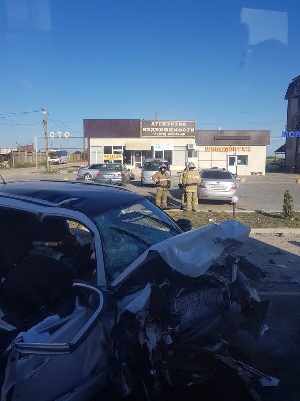 ДТП на трассе Симферополь-Керчь в районе поселка Приморский 