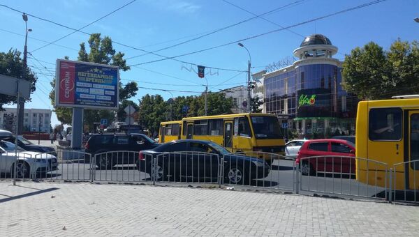 Пробка в центре Симферополя. 17 августа 2018