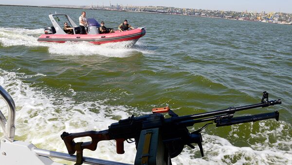 Береговая охрана Украины во время патрулирования Азовского моря