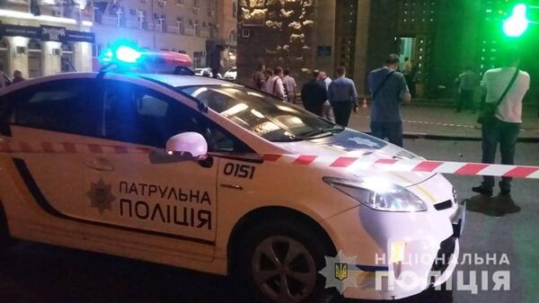 На месте стрельбы у здания горсовета Харькова На месте стрельбы у здания горсовета Харькова