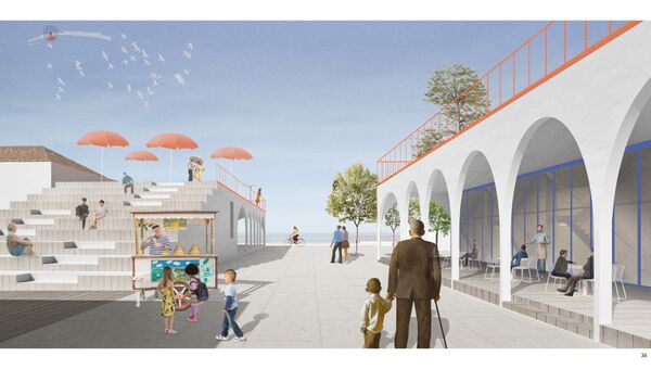 Эскиз будущего проекта набережной в Коктебеле