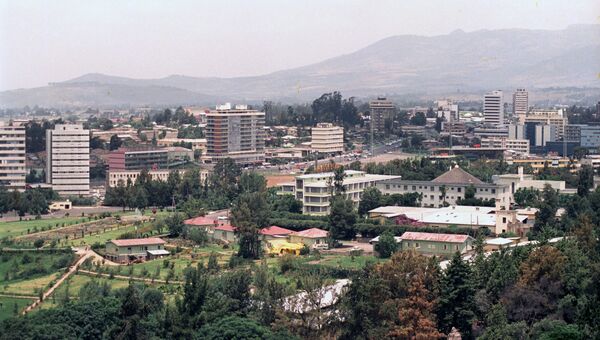Панорама столицы Эфиопии - города Аддис-Абеба. Архивное фото