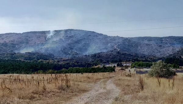 Лесной пожар в районе горы Агармыш, Старый Крым