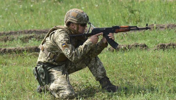 Военные учения солдат ВСУ во Львовской области