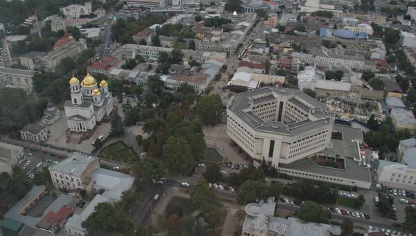 Вид на Симферополь с борта вертолета санитарной авиации Республиканского центра медицины катастроф