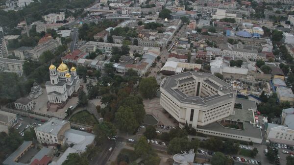 Вид на Симферополь с борта вертолета санитарной авиации Республиканского центра медицины катастроф