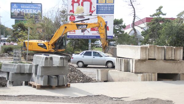 Капитальный ремонт дороги по улице Объездная в Симферополе