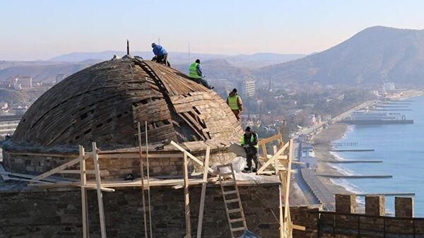Реставрация в Генуэзской крепости в Судаке