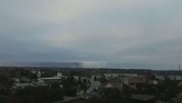 Видео взрывов на складе боеприпасов в Черниговской области