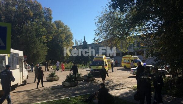 Керченский политехнический колледж, в котором произошел взрыв. 17 октября 2018