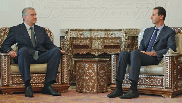 Встреча главы Крыма Сергея Аксенова с президентом САР Башаром Асадом