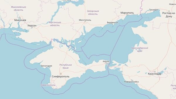 Крым в составе России на карте картографического сервиса Openstreetmap