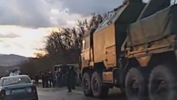 ДТП с участием военного автобуса и легкового автомобиля в Севастополе