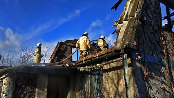 Последствия пожара в жилом доме в селе Мраморное Симферопольского района