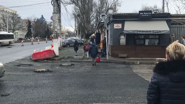 Дорога на пересечении улиц Субхи и Севастопольская в Симферополе