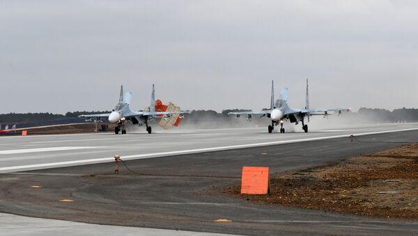 Истребители Су-30М2 прибыли на военный аэродром Бельбек в Севастополе