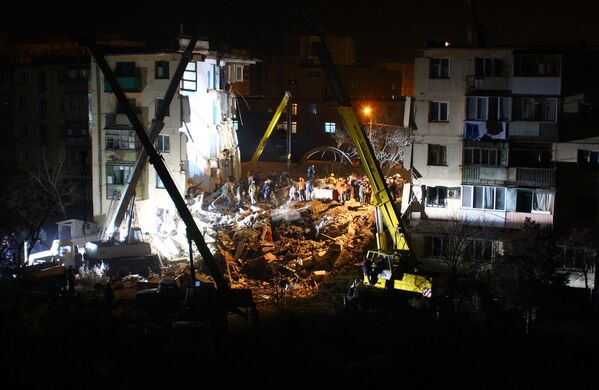 Ликвидация последствий взрыва жилого дома в Евпатории 24.12.2008 года