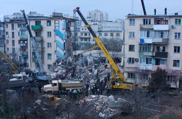  Ликвидация последствий взрыва жилого дома в Евпатории 24.12.2008 года