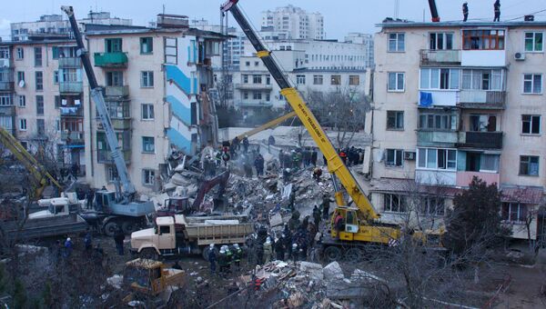  Ликвидация последствий взрыва жилого дома в Евпатории 24.12.2008 года