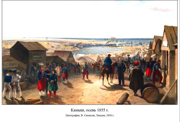 Французское поселение Камьеш. Литография В. Симпсон, Лондон, 1856 год Французское поселение Камьеш. Литография В. Симпсон, Лондон, 1856 год