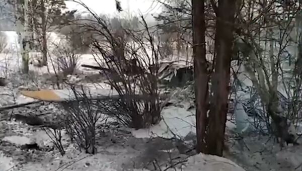 Видео последствий крушения вертолета в Улан-Удэ