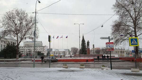 Снег в Симферополе. 4 января 2019