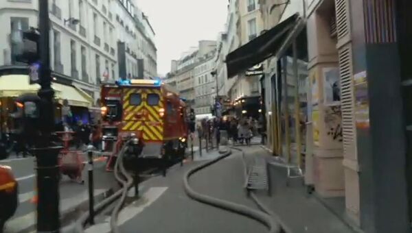Видео с места взрыва в центре Парижа