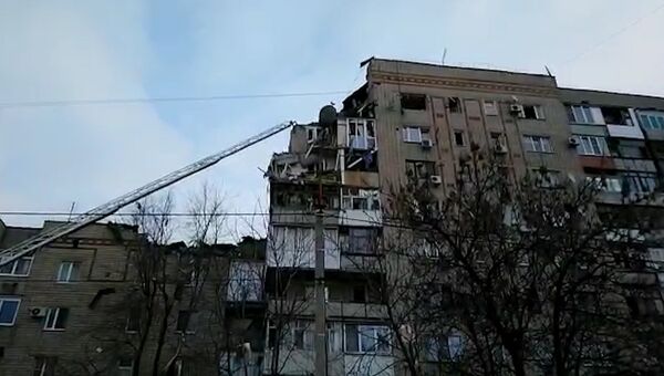 Кадры с места взрыва бытового газа в Ростовской области