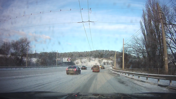 Видео заснеженной дороги Симферополь-Ялта. 16 января 2019