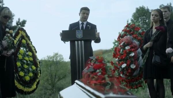 Видеоролик кандидата в президенты Украины Владимира Зеленского о похоронах президента Украины Петра Порошенко