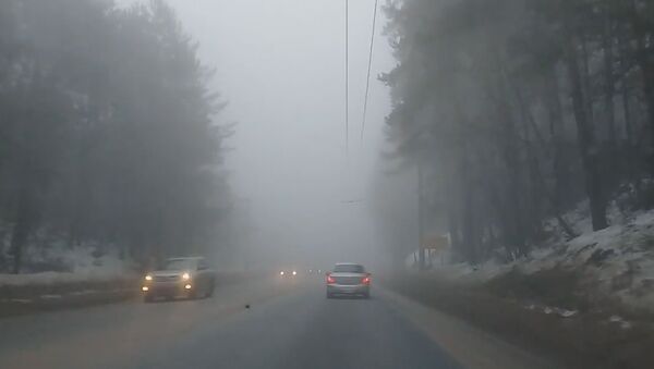 Туман на трассе Симферополь-Ялта. 20 января 2019