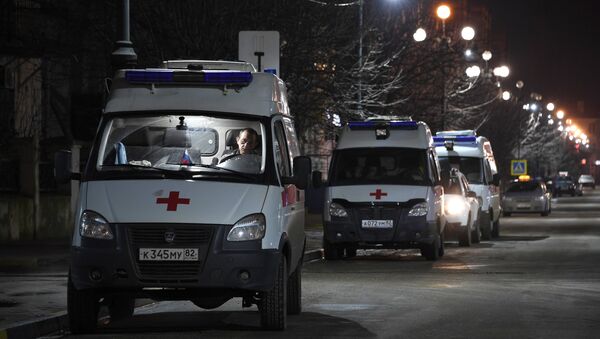 Кареты скорой помощи у Керченской городской больницы №1. 22 января 2019