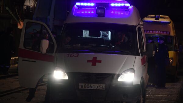 Машины скорой помощи в порту Керчи