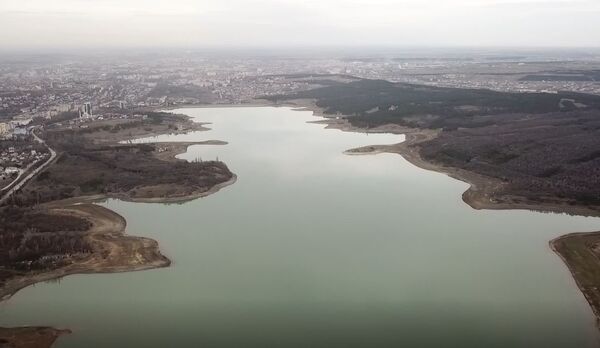 Симферопольское водохранилище - вид с коптера Симферопольское водохранилище - вид с коптера