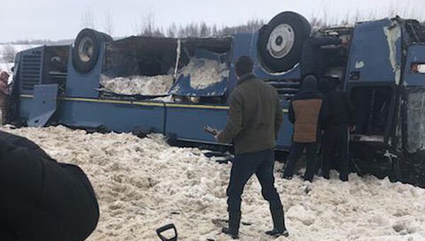 На месте ДТП с автобусом в Калужской области. 3 февраля 2019