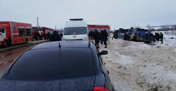 На месте ДТП с автобусом в Калужской области. 3 февраля 2019 На месте ДТП с автобусом в Калужской области. 3 февраля 2019