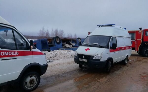 На месте ДТП с автобусом в Калужской области. 3 февраля 2019 На месте ДТП с автобусом в Калужской области. 3 февраля 2019
