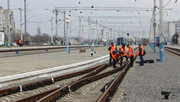 Работы на железной дороге в Крыму