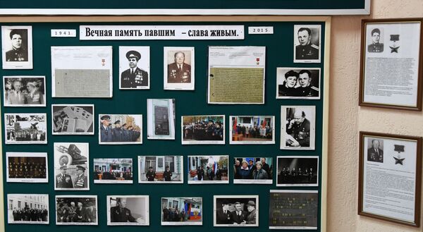 Стенд в комнате истории в МВД по Республике Крым Стенд в комнате истории в МВД по Республике Крым