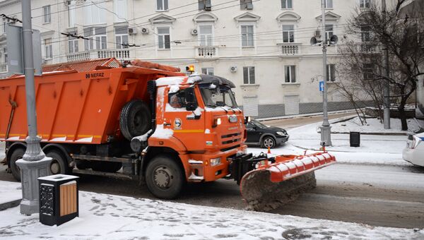 Уборка снега в Севастополе. 23 февраля 2019