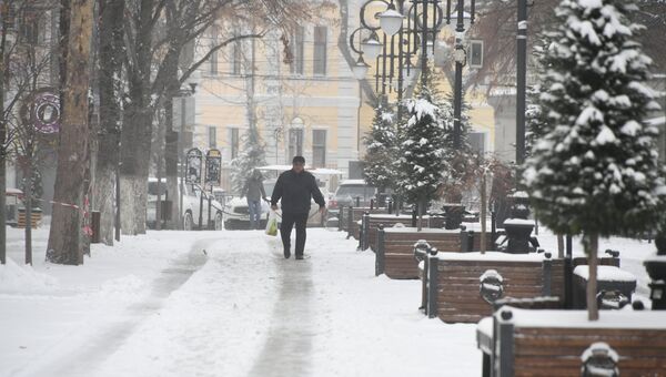  Снег в Симферополе. 23 февраля 2019 