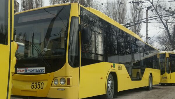 Троллейбусы, которые передали в Керчь из Ялты