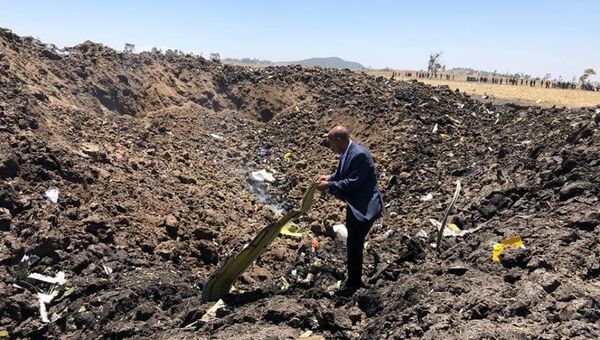 На месте крушения самолета Ethiopian Airlines. 10 марта 2019