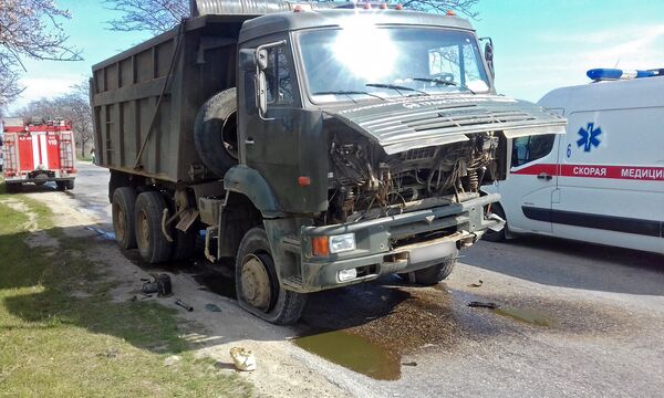 Тройное ДТП с грузовиком на востоке Крыма Тройное ДТП с грузовиком на востоке Крыма