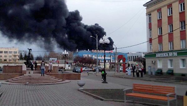Пожар на заводе Красмаш в Красноярске