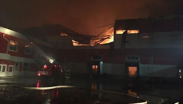 Пожар в здании склада АО Магнит