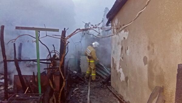 Пожар в селе Курское Белогорского района