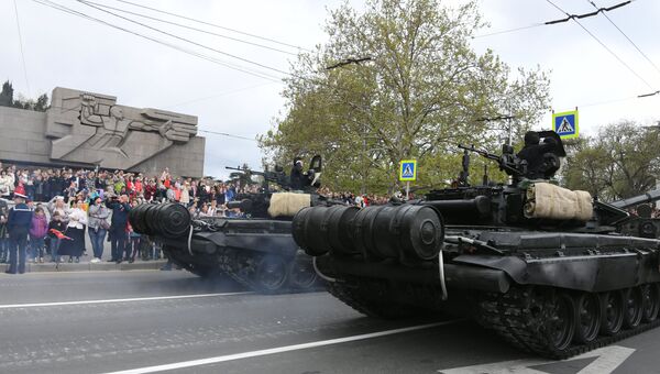 Военный парад в честь Дня Победы в Севастополе. 9 мая 2019