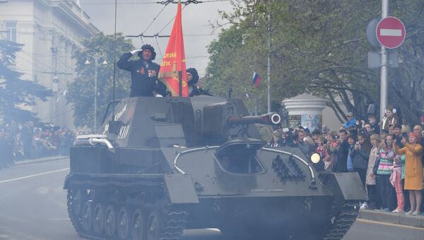 Военный парад в честь Дня Победы в Севастополе